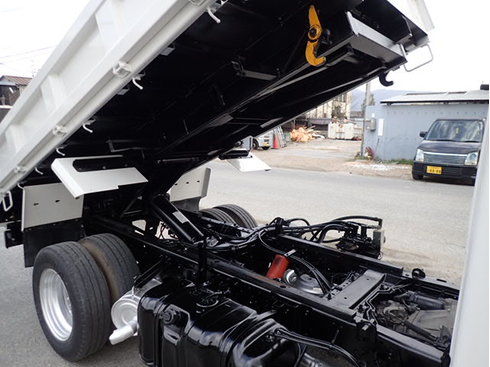 低床　フルフラットロー　強化三方開　塗装　重機運搬