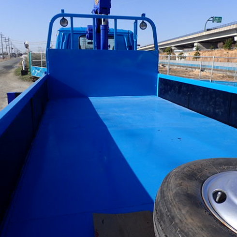 トラック荷台 床鉄板 横ネタ補強 アオリ水平チェーン