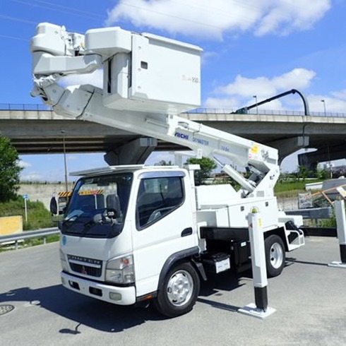 H18 三菱 キャンター 高所作業車 アイチSN15B サブエンジン | 高所作業