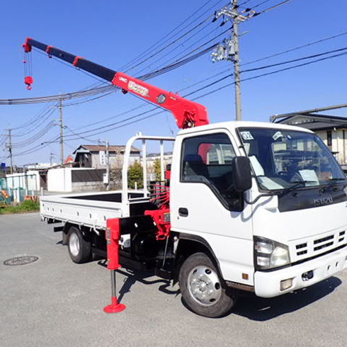 中古ユニック 4段ラジコン付】H17 イスズエルフ 2t ワイドロング 4段