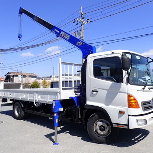再生中古クレーン販売！H19 ヒノレンジャー 3.05t 3段クレーン
