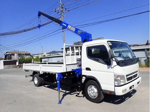 再生中古クレーン販売！H18 三菱キャンターEX 3.3t ワイド超々ロング 3