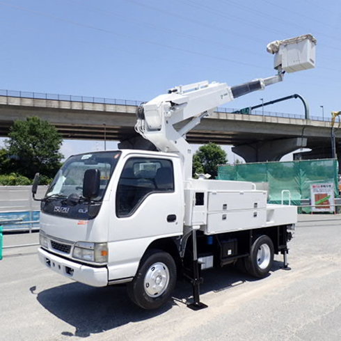 電工仕様の高所作業車中古販売！H15イスズエルフ タダノAT-110TE 11m