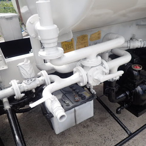 PTOプロペラシャフト一式交換　散水ノズル清掃　フロント散水ドレンコック及びニップル交換　水ポンプ用Vベルト3本交換　ピロブロック一式交換　