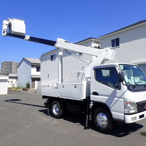 三菱ふそう　キャンター　高所作業車　レンタル　車検付