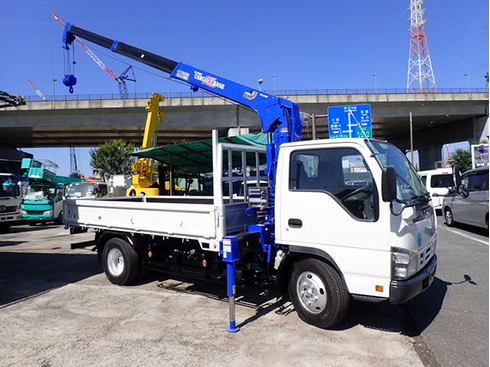 再生中古クレーン販売！H18 イスズエルフ 2t 標準ロング 3段クレーン