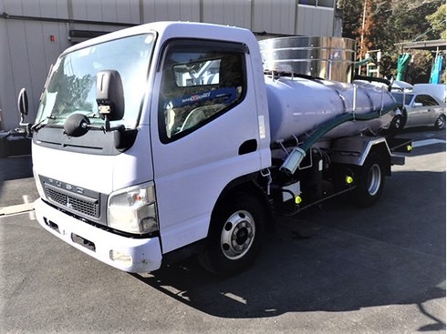 三菱　キャンター　バキュームカー　衛星車　糞尿車