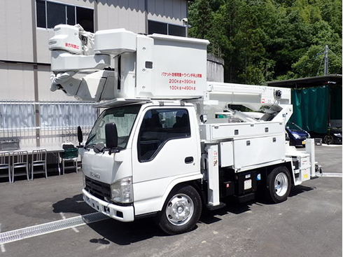 高所作業車 イスズエルフ　アイチ　SN15B　14.6M