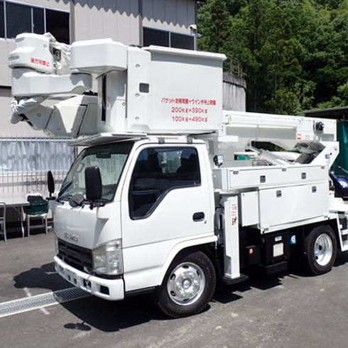 高所作業車 イスズエルフ　アイチ　SN15B　14.6M