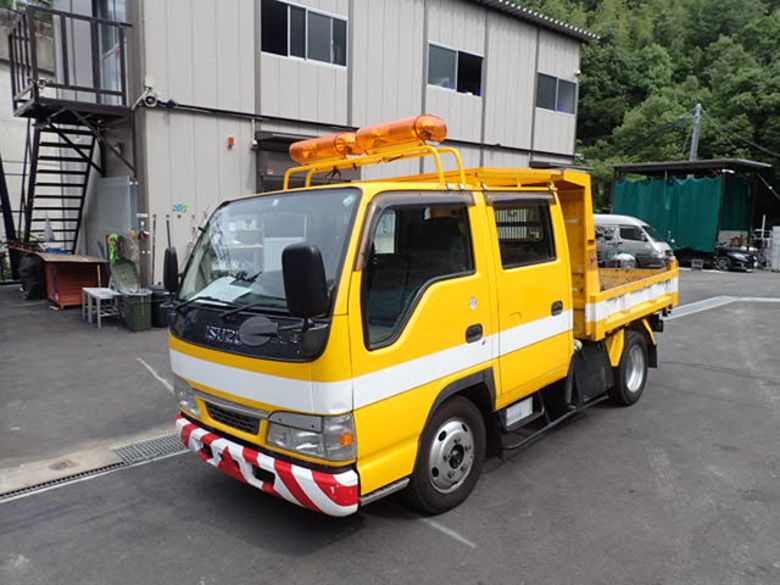 H16 イスズエルフ 2t (標準10尺)ダブルキャブダンプ 6人乗 道路清掃車