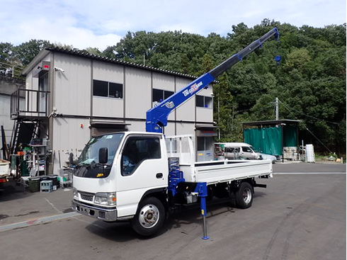 イスズ　エルフ　4段　クレーン　2t　