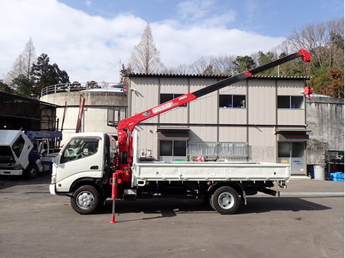 中古3tユニック車販売・足場、型枠など】 H18 ヒノデュトロ 3.45t