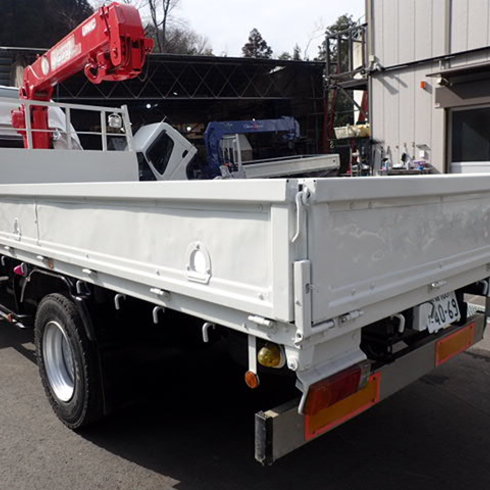 トラックアオリ　重量物　床フック　アオリ穴