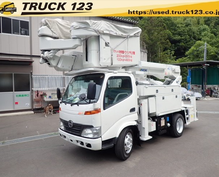 H19 三菱 キャンター 高所作業車 アイチ Sh09a 9 7m 4wd 電工仕様 ワンピン 整備 全塗装済 Frpバケット 中古販売 高所作業車 中古トラックを探す 大阪の再生中古トラック専門店 販売 買取 トラック１２３