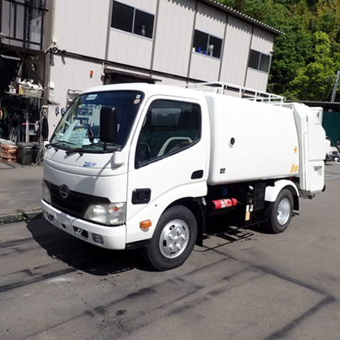 造園屋さんにオススメの巻込式(回転板式)パッカー車！H22 ヒノデュトロ