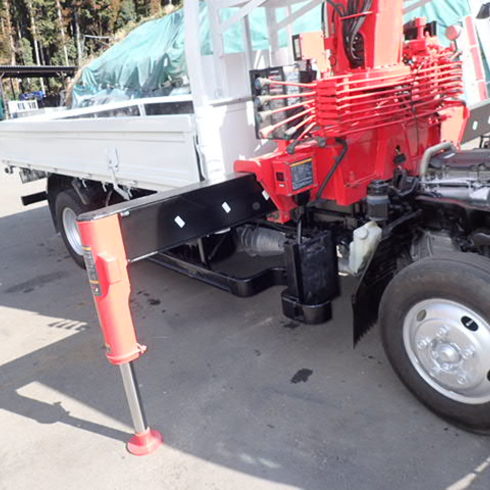 安定　荷役作業　あゆみかけ　アウトリガワイド