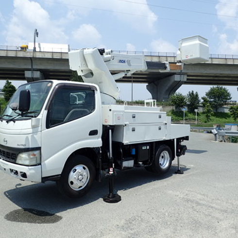 日野　デュトロ　高所作業車　ワンピン　サブエンジン