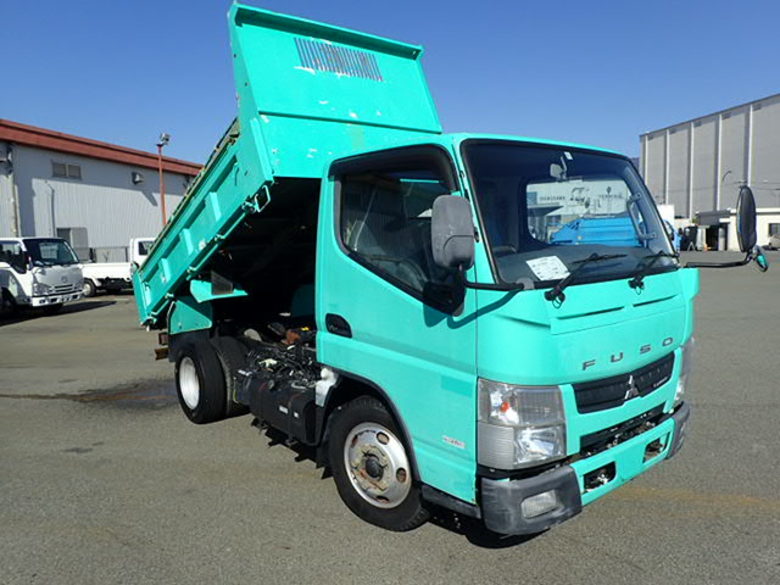 H23 三菱ふそう キャンター 3t ダンプ 低床 強化三方開 極東 レンタル